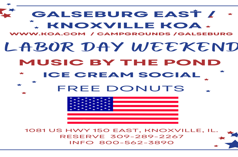 Labor Day Weekend Event at the Galesburg East / Knoxville KOA Journey