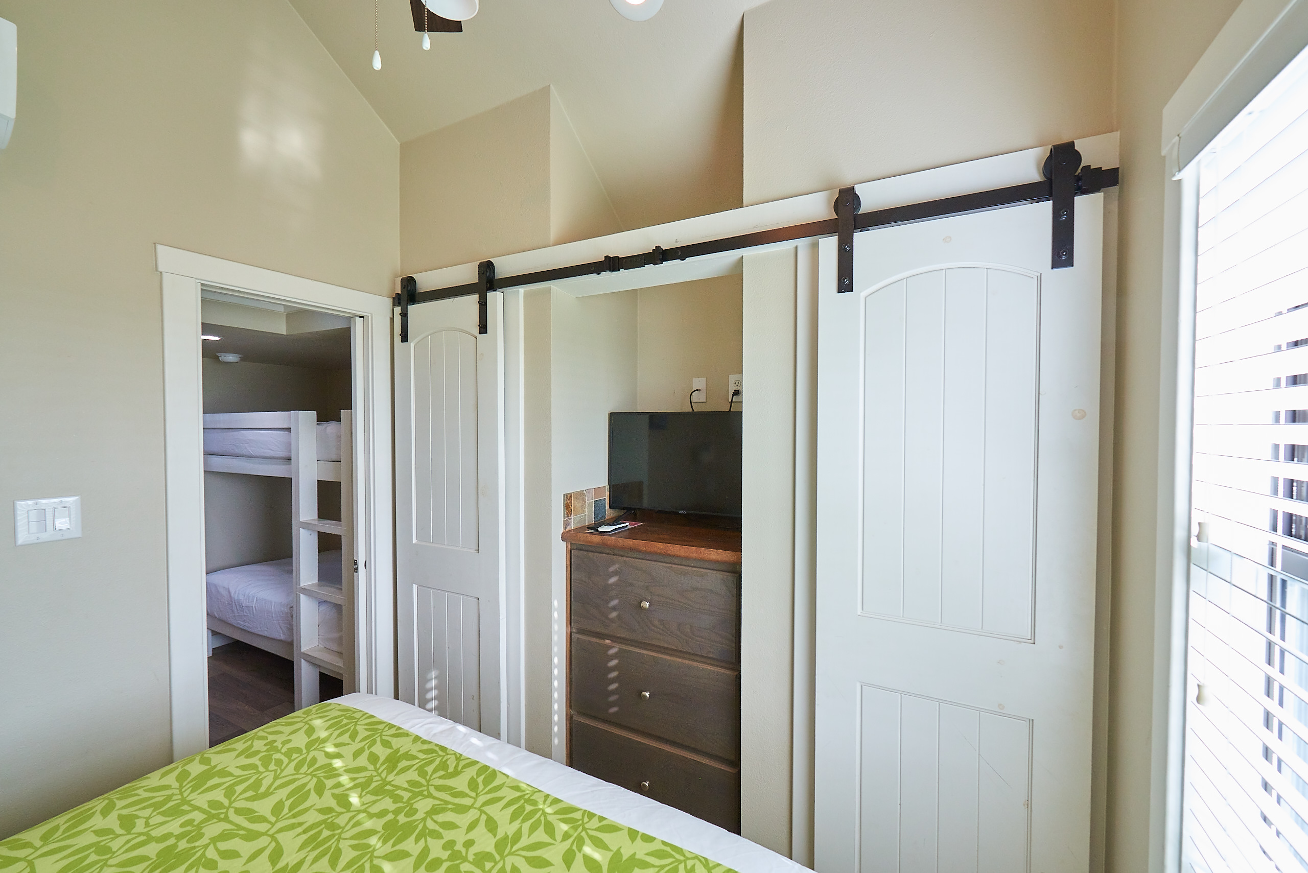 Bedroom closets and TV