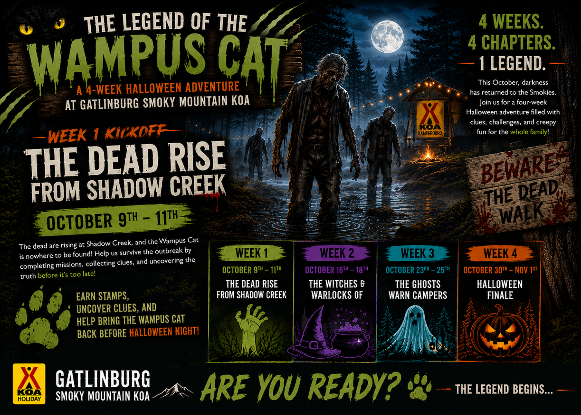 (Week 1) Four Halloween Weekends, Four Chapters, 1 Legend Photo