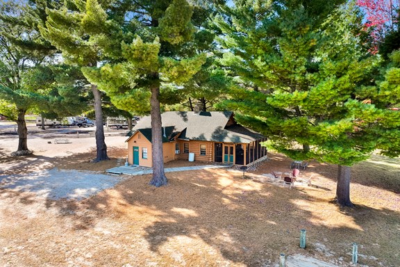 Aerial View of the Lake House
