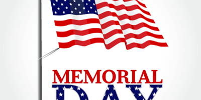 May 27-30:  Memorial Day Weekend