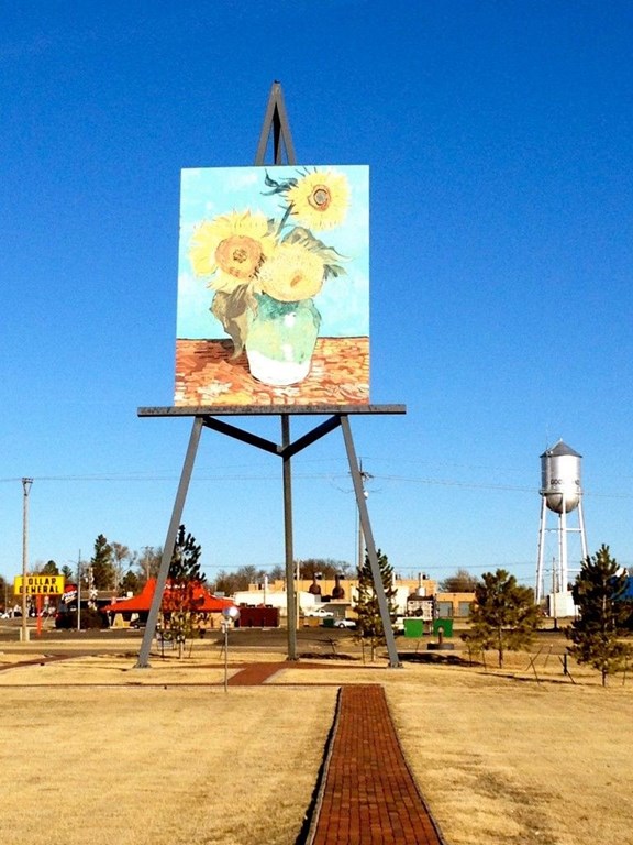 World's Largest Easel - Featuring Van Gogh's Sunflowers