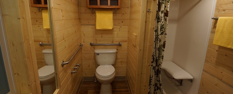 ADA Shower / Restroom  in Deluxe Lodge