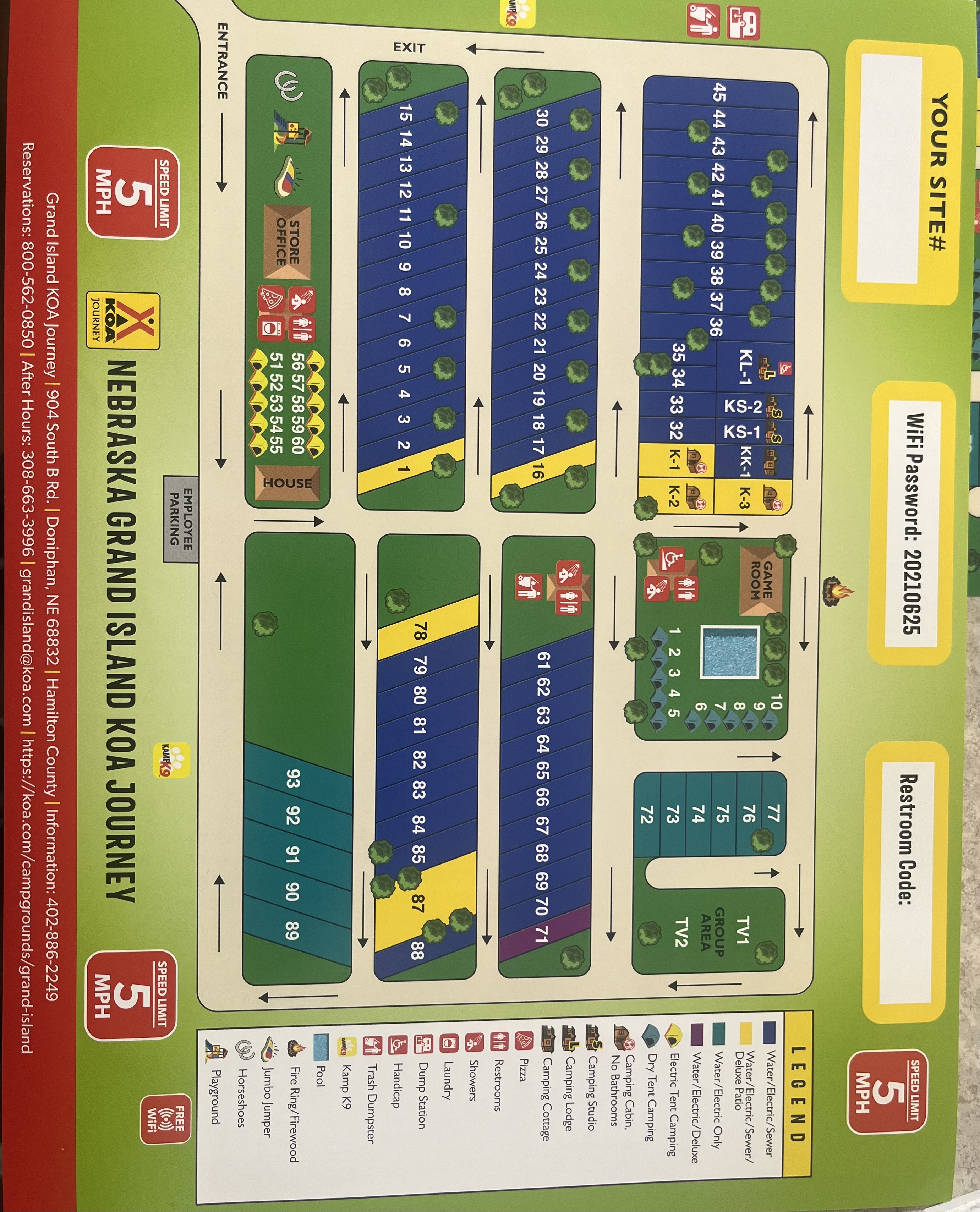 Campground Site Map