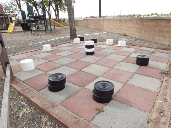 Life Sized Checker Board