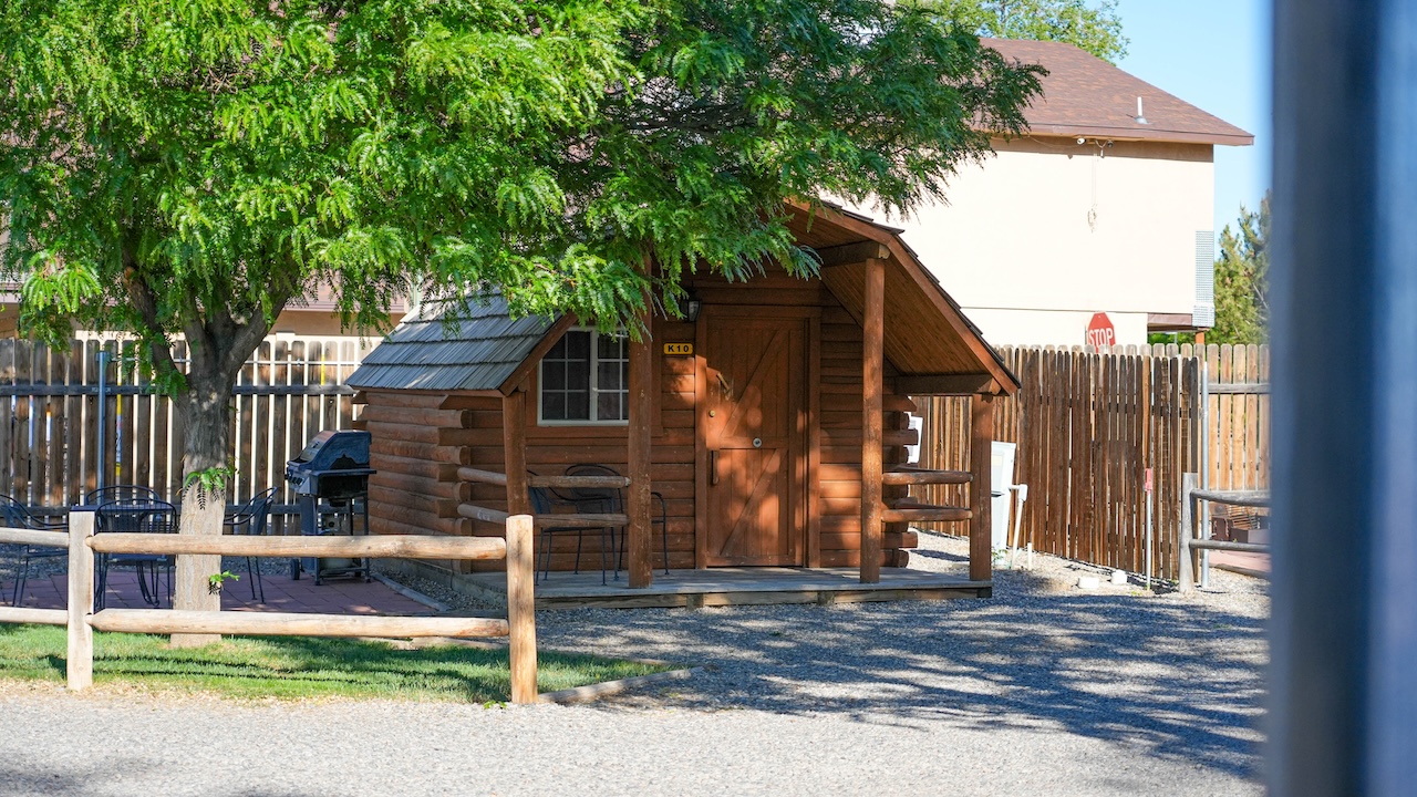 Shaded Camping Cabin