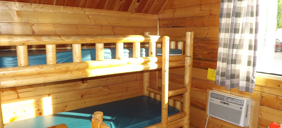 One set of bunk beds