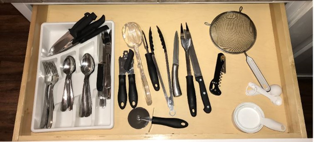 All the basics for cooking/dining.