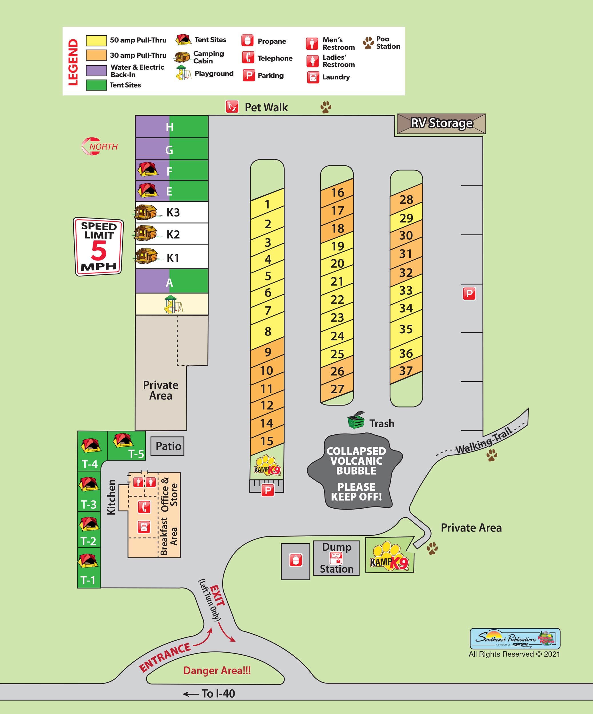 Grants, New Mexico Campground Map Grants KOA Journey