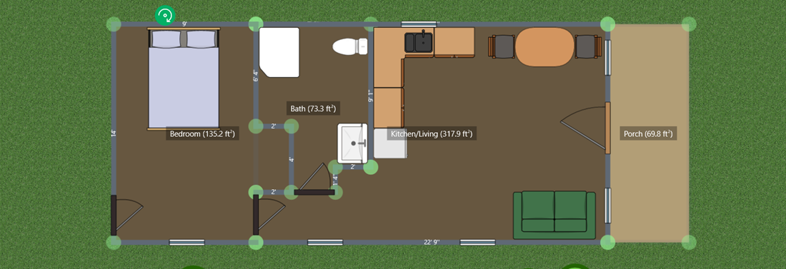 Loft Cabin 2D layout