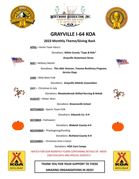 Welcome to the Grayville / I-64 KOA Holiday