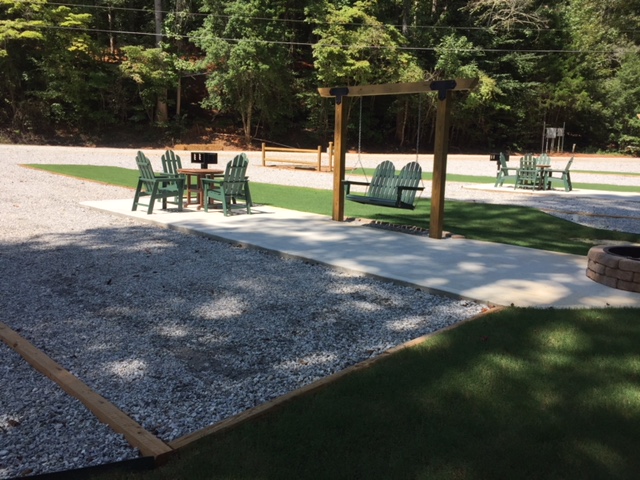 KOA Patio Sites in new section in rear of park