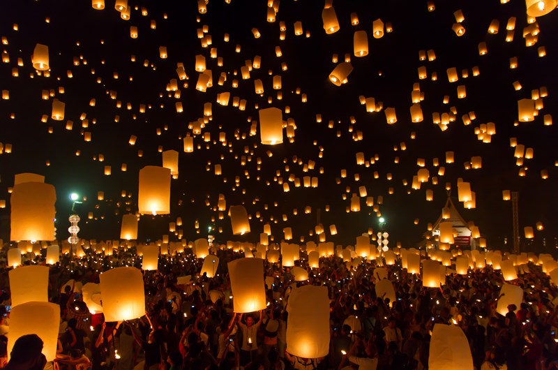 Gulfport Sky Lantern Festival by Lights Over America Photo