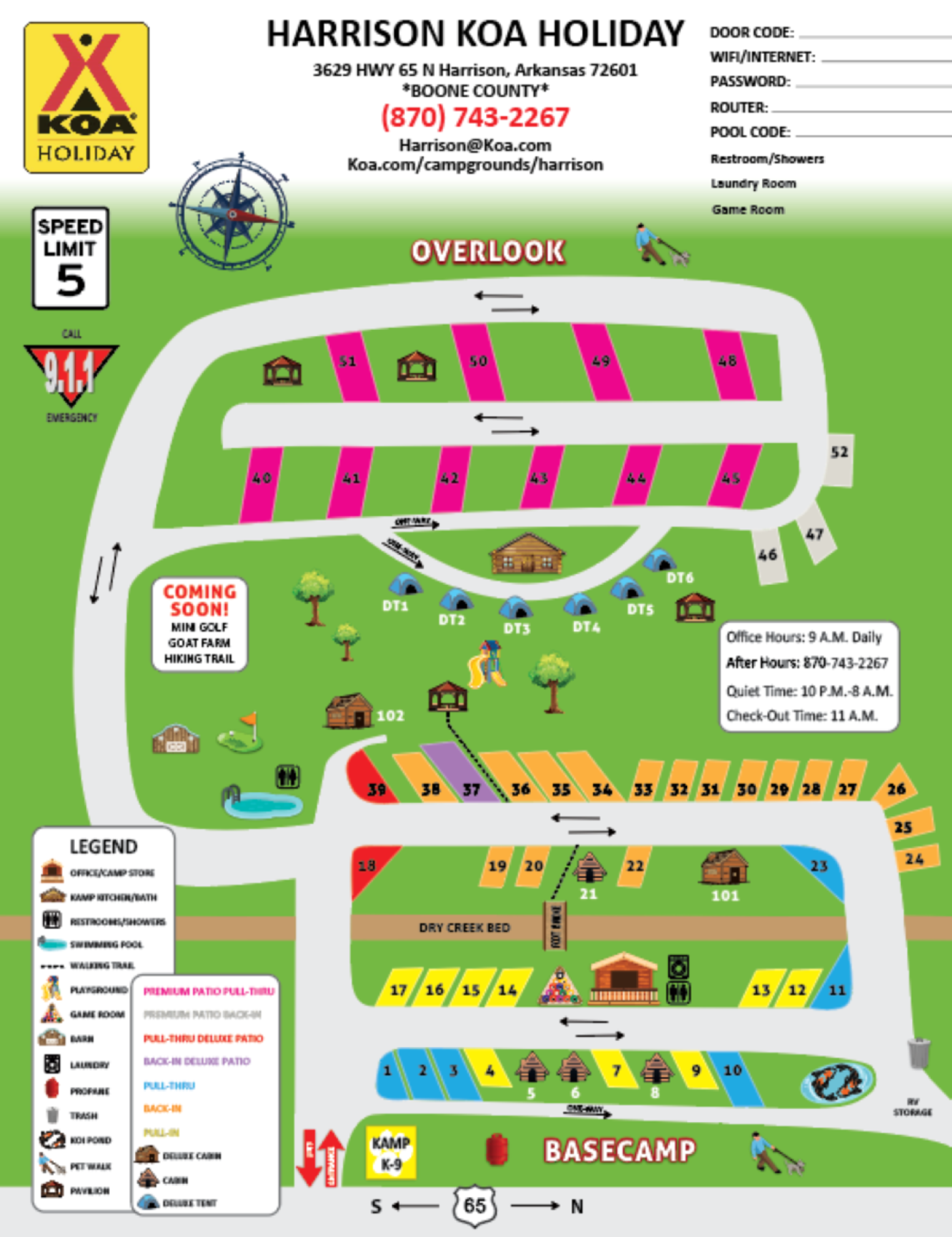 Campground Site Map