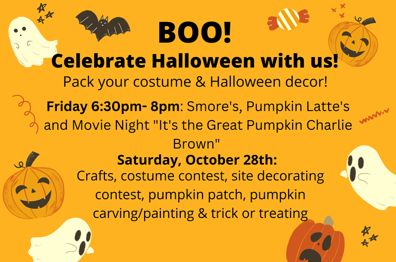 Halloween 2023 Event at the Hattiesburg / Okatoma River KOA Campground