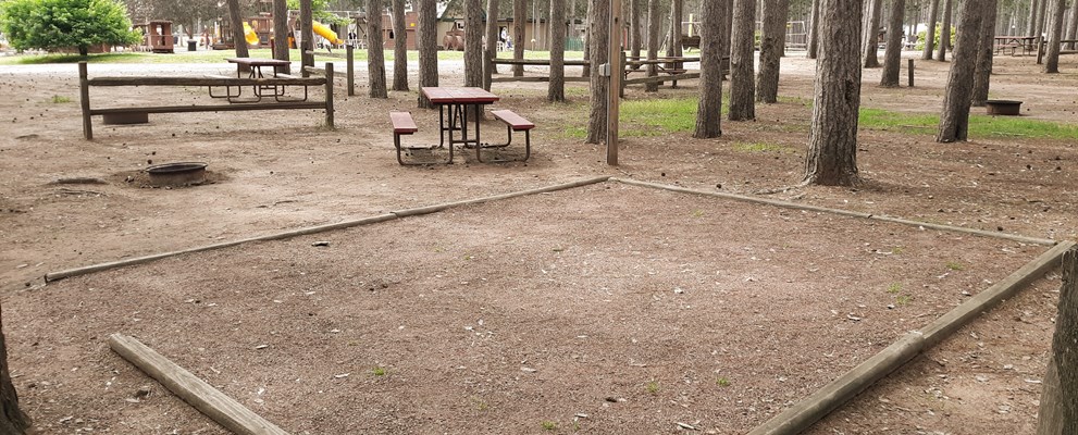 Our spacious Deluxe Tent Sites with electric!