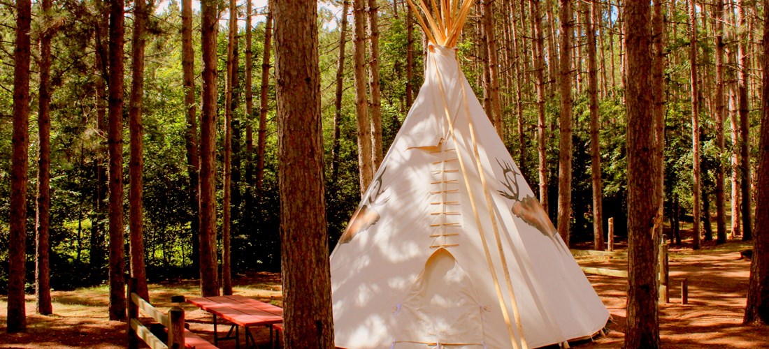 TeePees!  These are the real deal made by the same people that brought you the TeePee's in Dances with Wolves!.  Bring your bedding and take a step back in time!