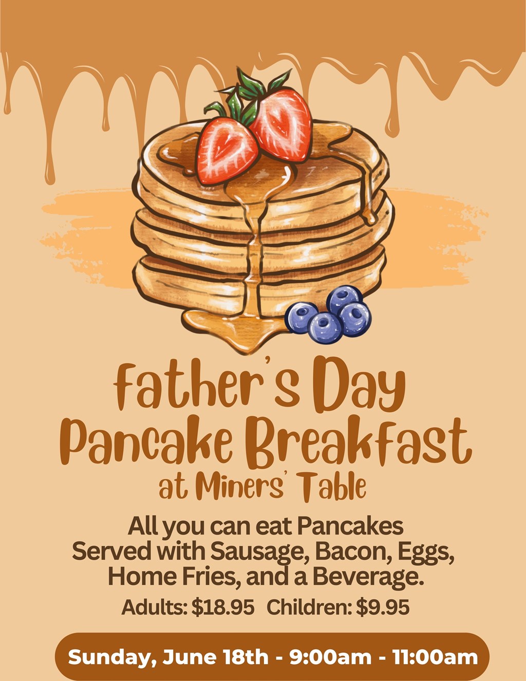 Father's Day Pancake Breakfast at Miner's Table