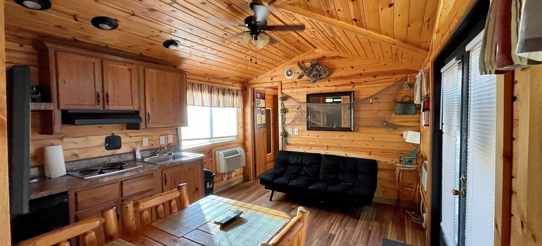 Deluxe Creekside Lodge Living Room