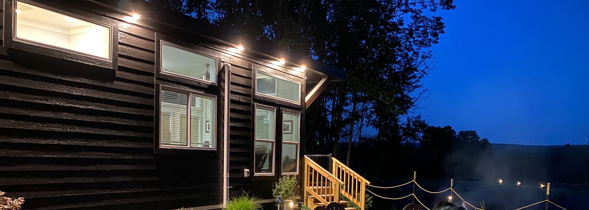 Mountainside Lodge in the Evening