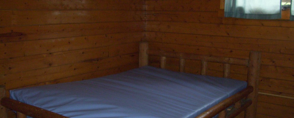 Camping Cabin full sized bed
