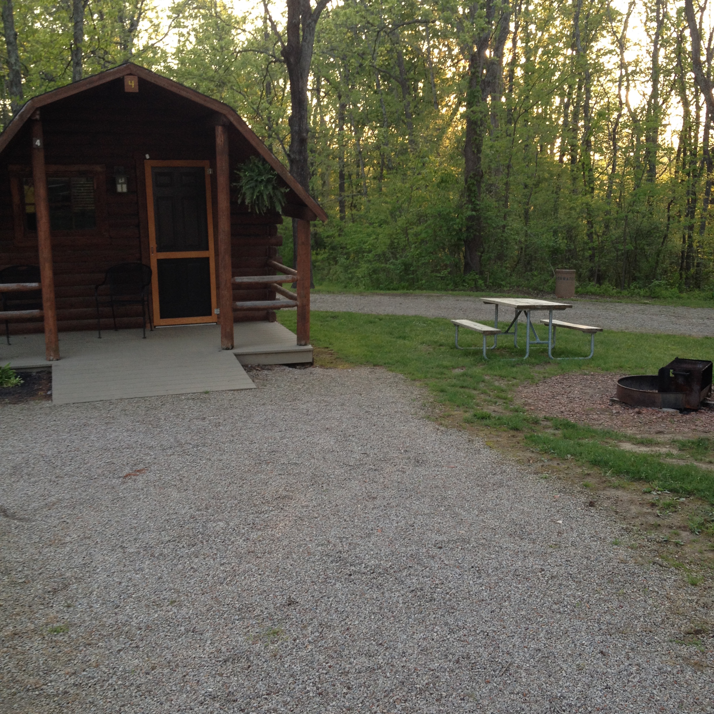Couples Camp Cabin - Enjoy a Campfire or Relax on the Covered Porch