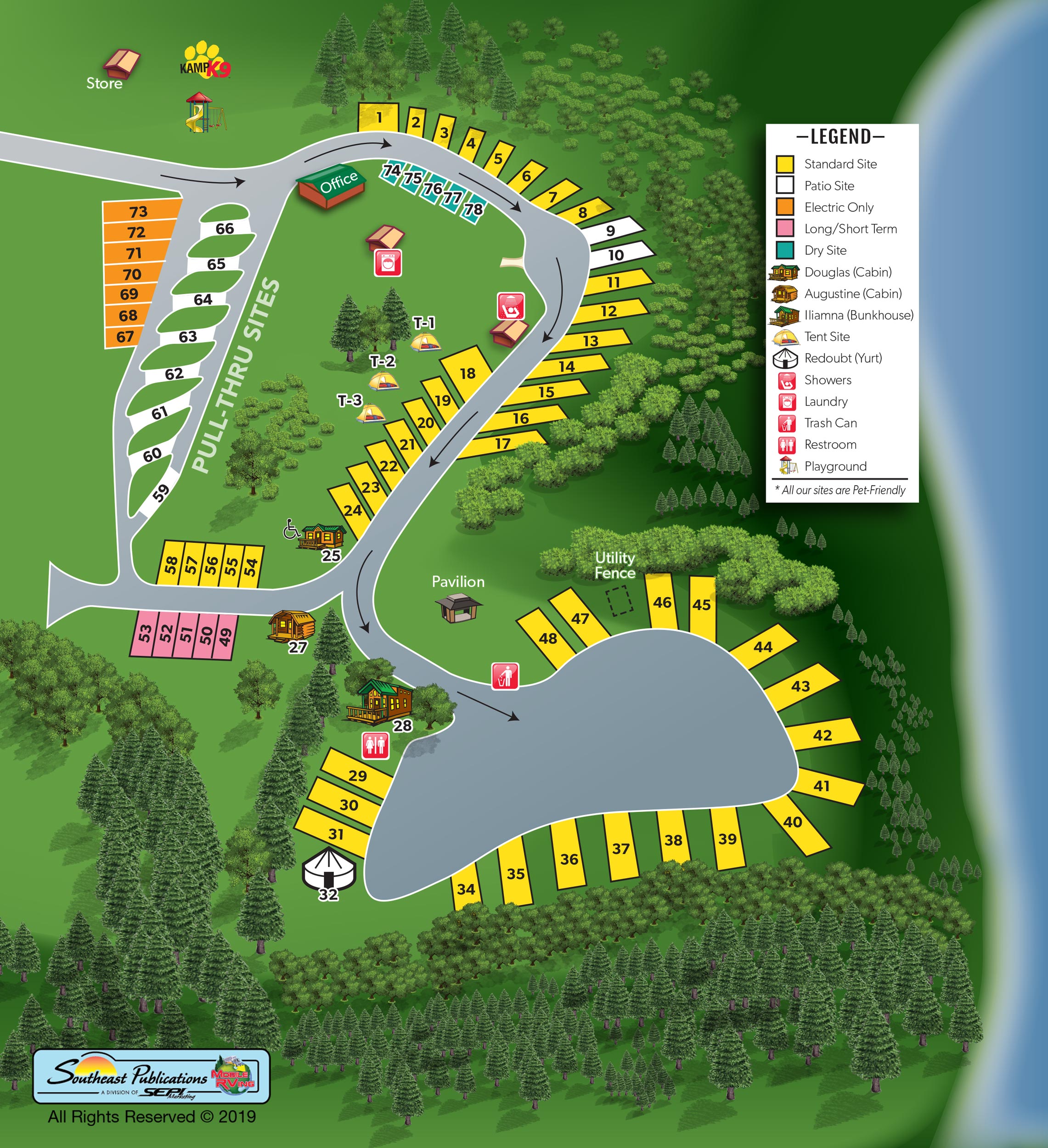 Homer, Alaska Campground Map Homer / Baycrest KOA Holiday