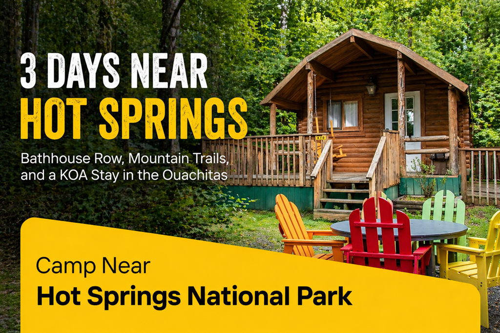3Days Near Hot Springs NP:Bathhouse Row,Mountain Trails &KOA