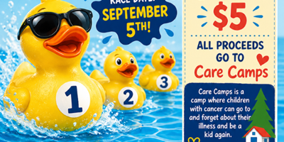 Pool Rubber Ducky Race for Care Camps
