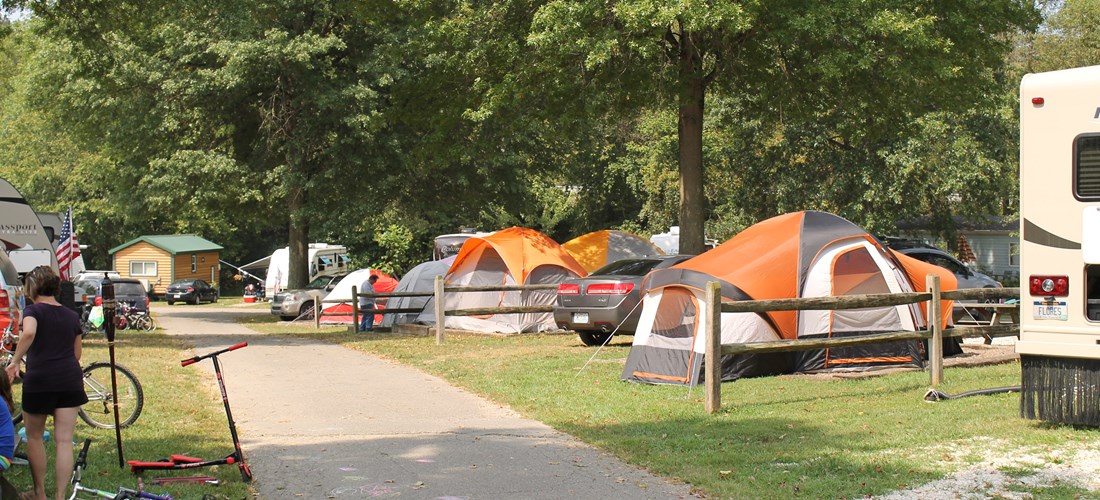 Tent sites are popular