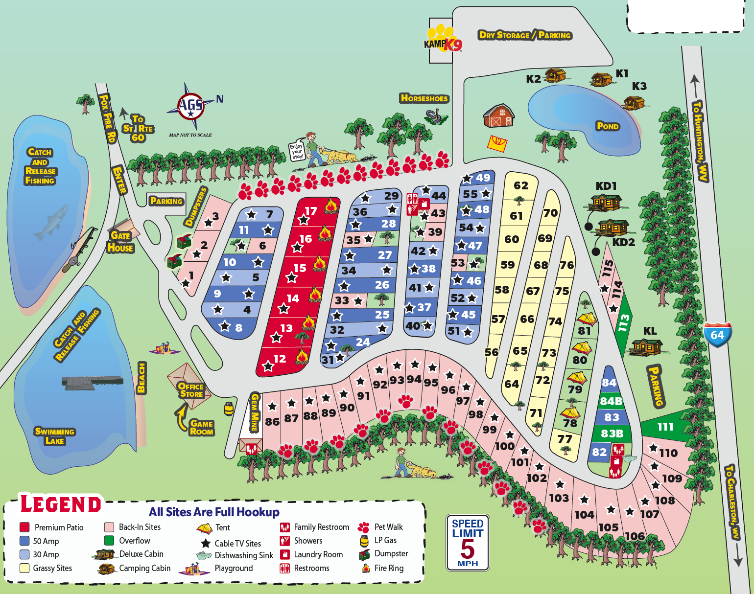 Milton, West Virginia Campground Huntington / Fox Fire KOA