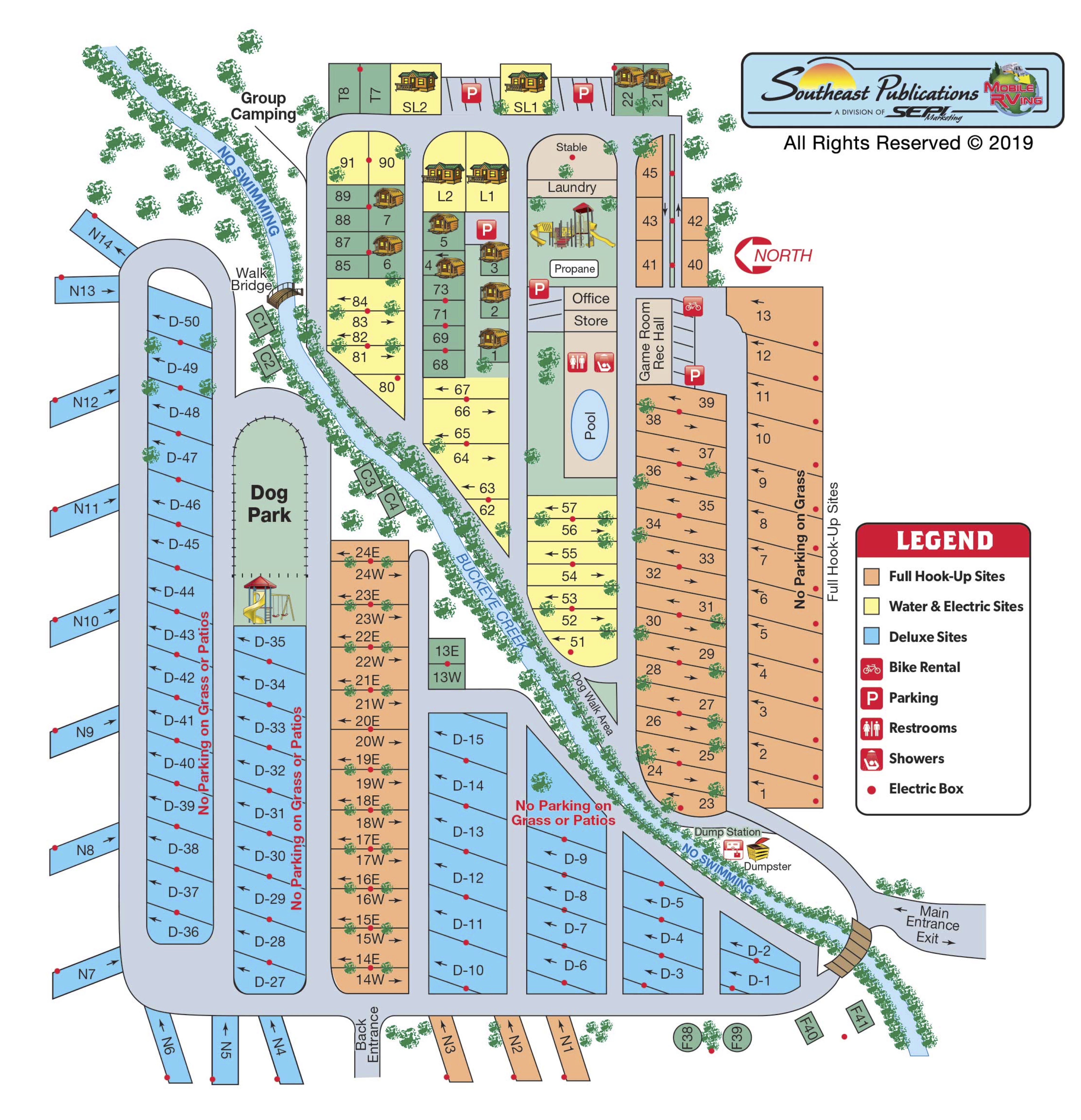 Indiana Beach Campground Map