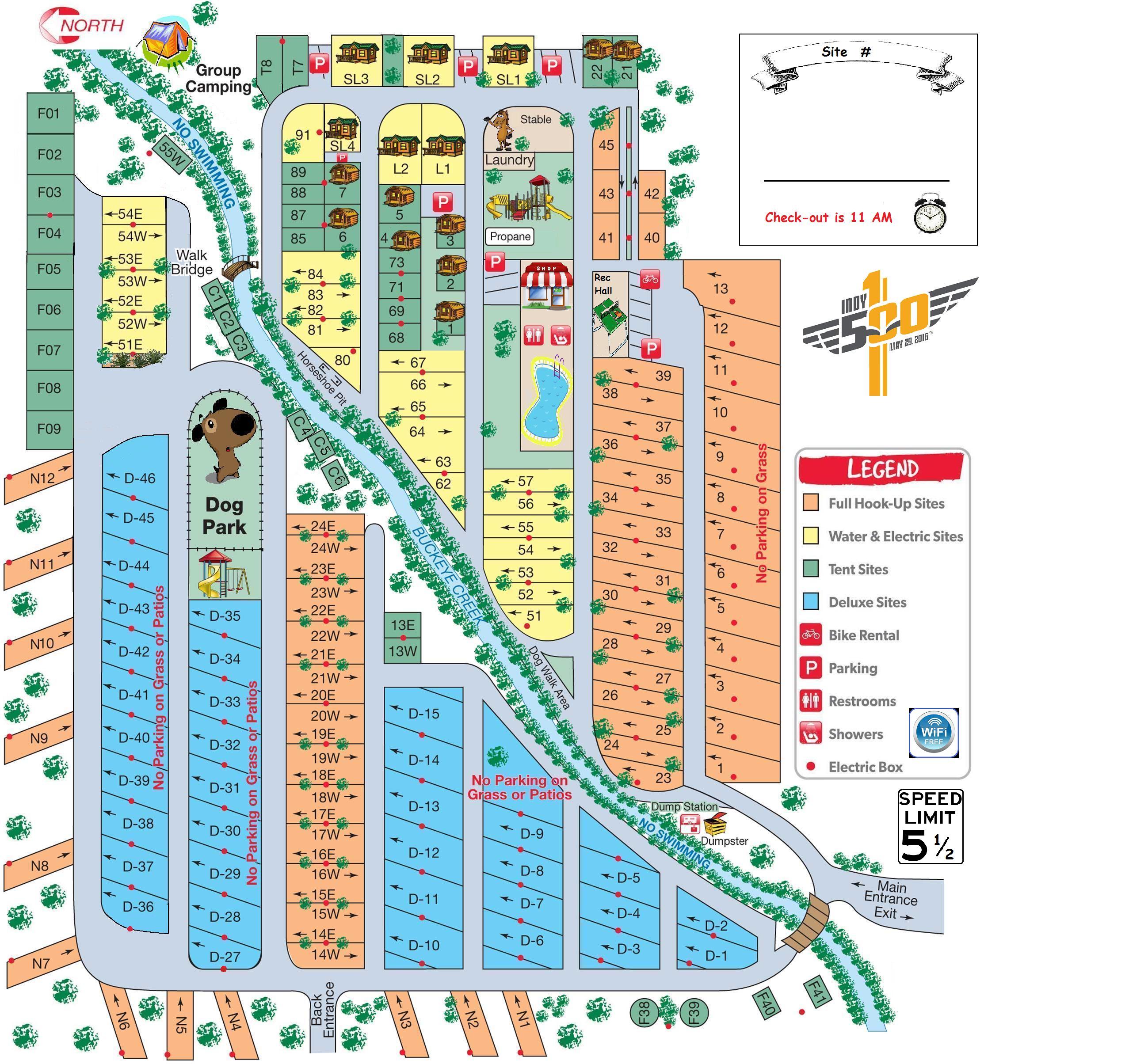 Indiana State Parks Camping Map