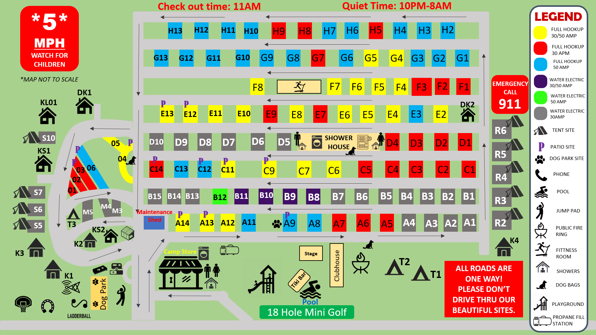 Kingsland, Campground Map Jacksonville North / St. Marys KOA