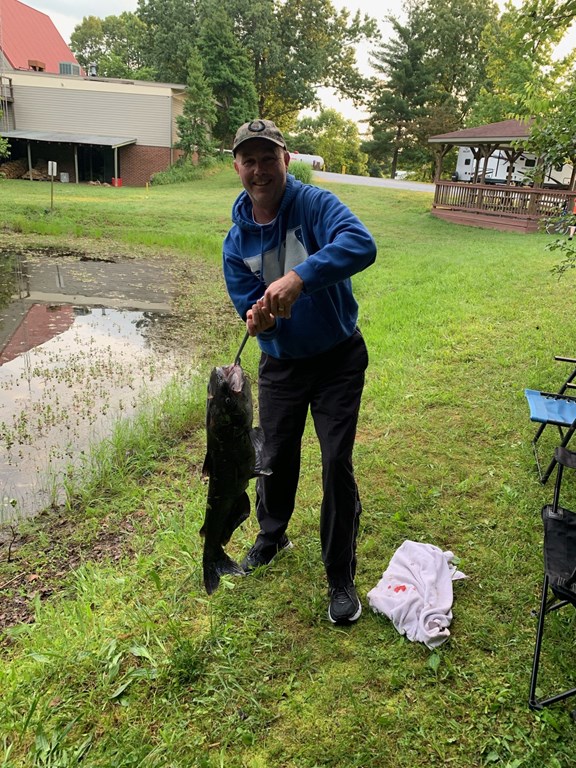 Scott caught a nice catfish on his 50th birthday camping trip.