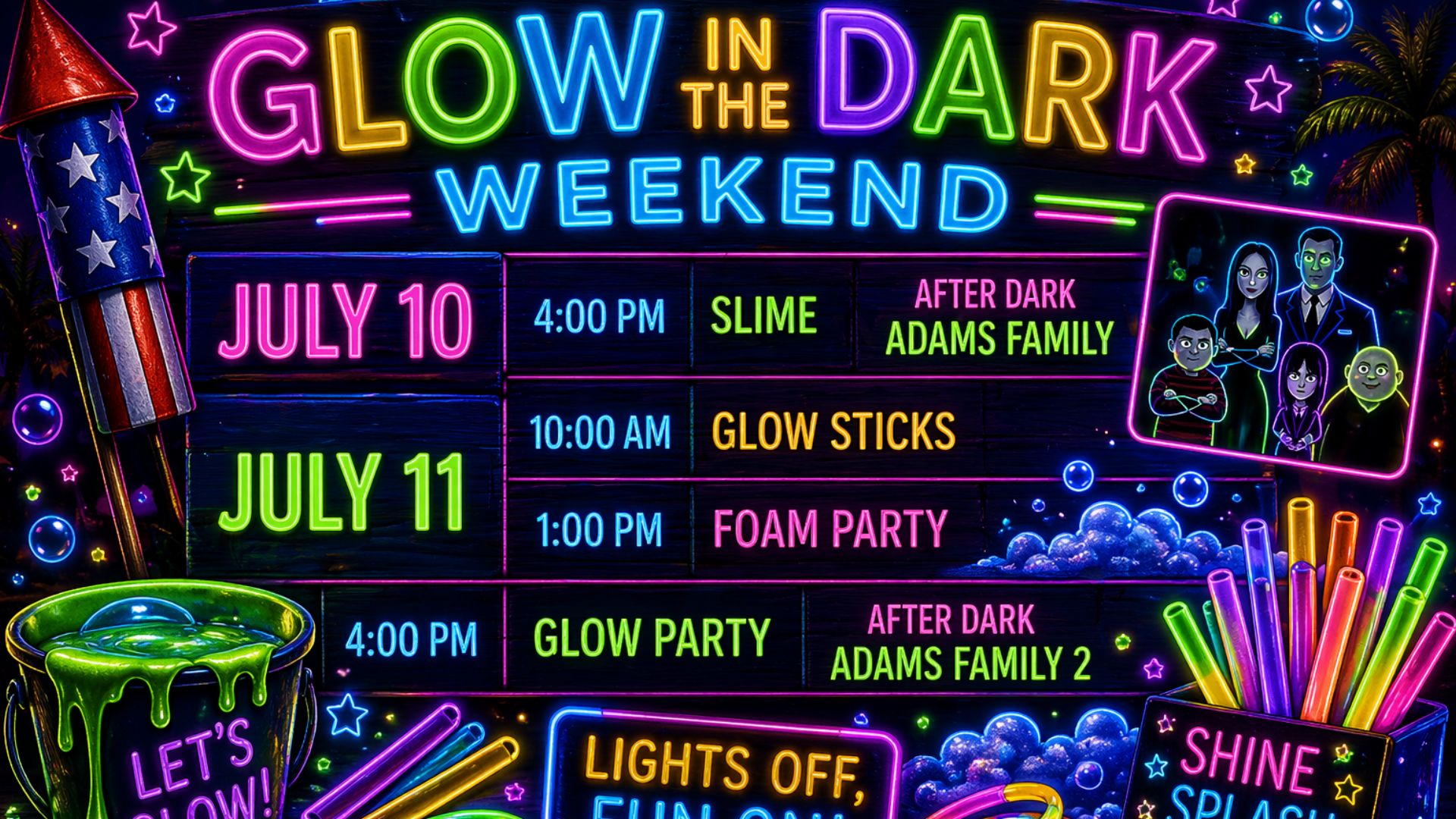 Glow in the Dark Weekend Photo