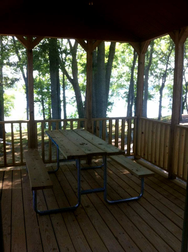 The Chalet Decks have views of Lake Barkley that bring Camping at Kentucky Lakes  to a whole new level
