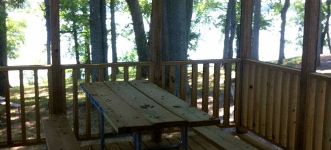 The Chalet Decks have views of Lake Barkley that bring Camping at Kentucky Lakes  to a whole new level