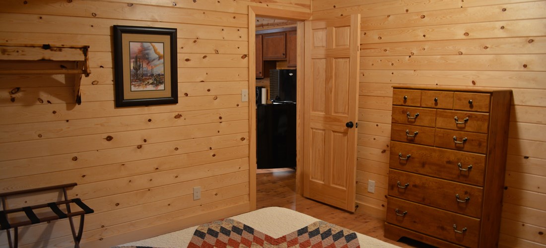 Bedroom Area in Poolside Cabin