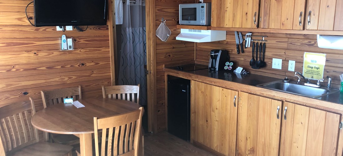 Deluxe Cabin Kitchenette Area