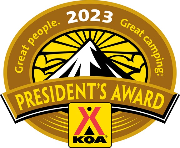 Winner of KOA's "President's Award"
