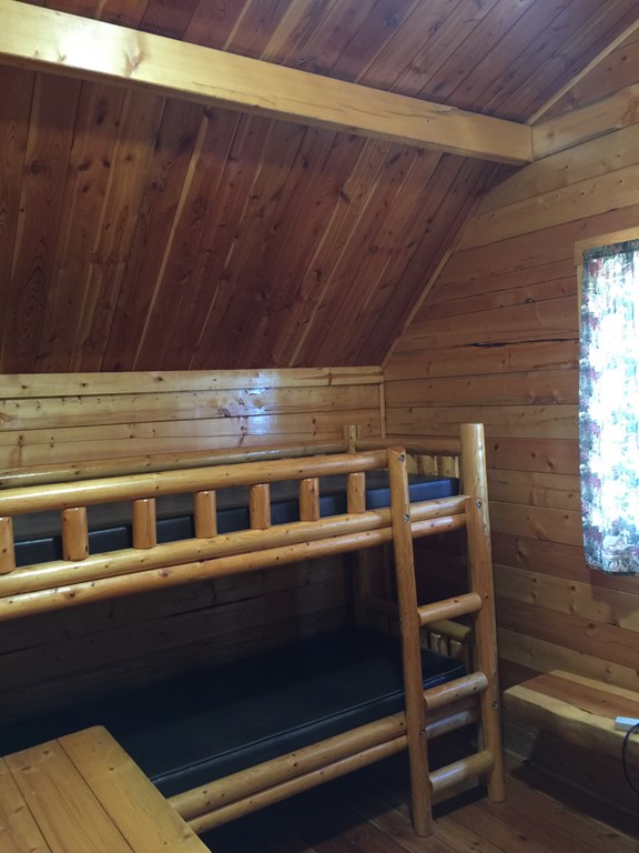 Two Room Cabin - Back Room Bunk Beds