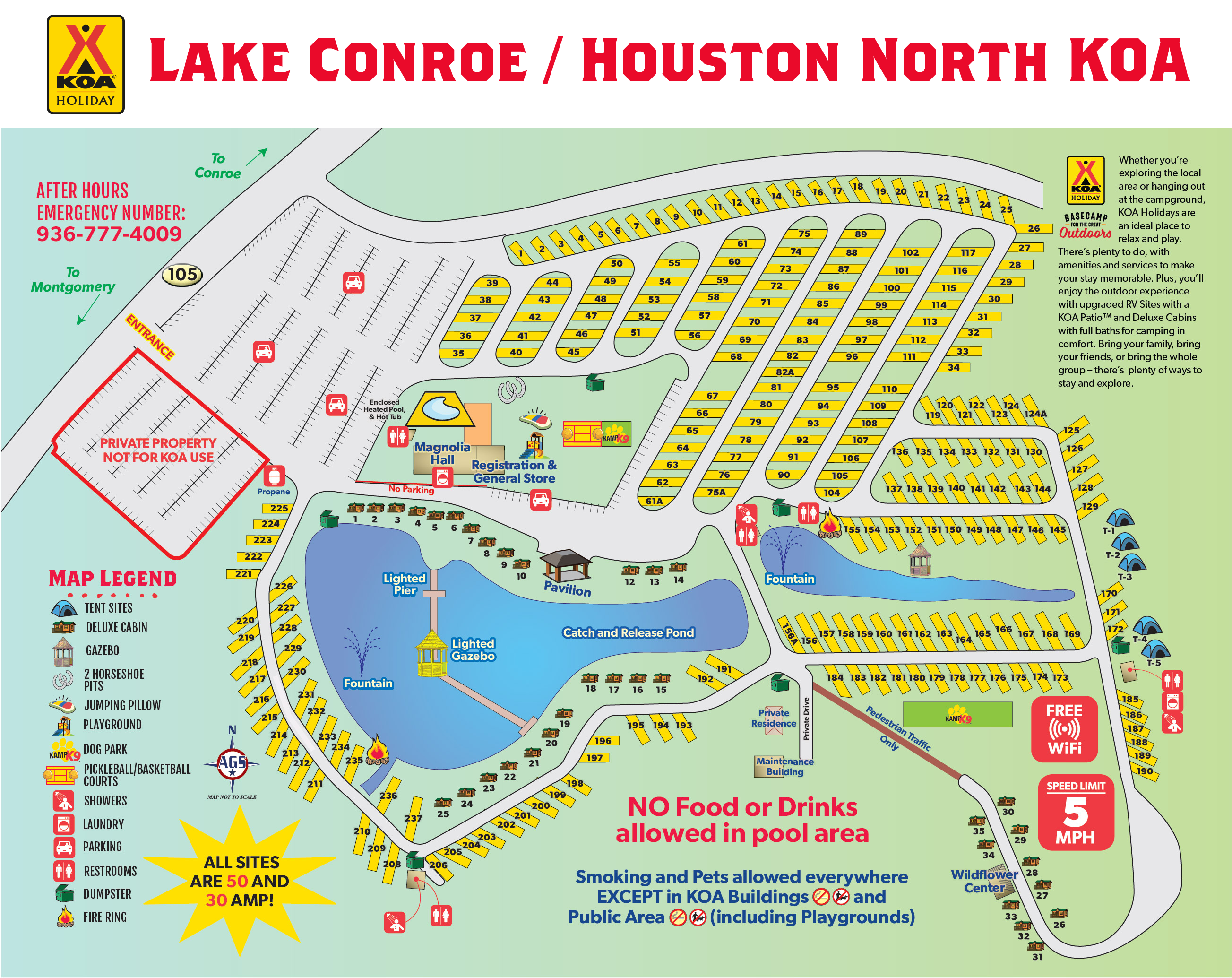 Montgomery, Texas Campground Lake Conroe / Houston North KOA