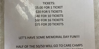 1ST ANNUAL 50/50 RAFFLE AND PRIZE GIVEAWAY