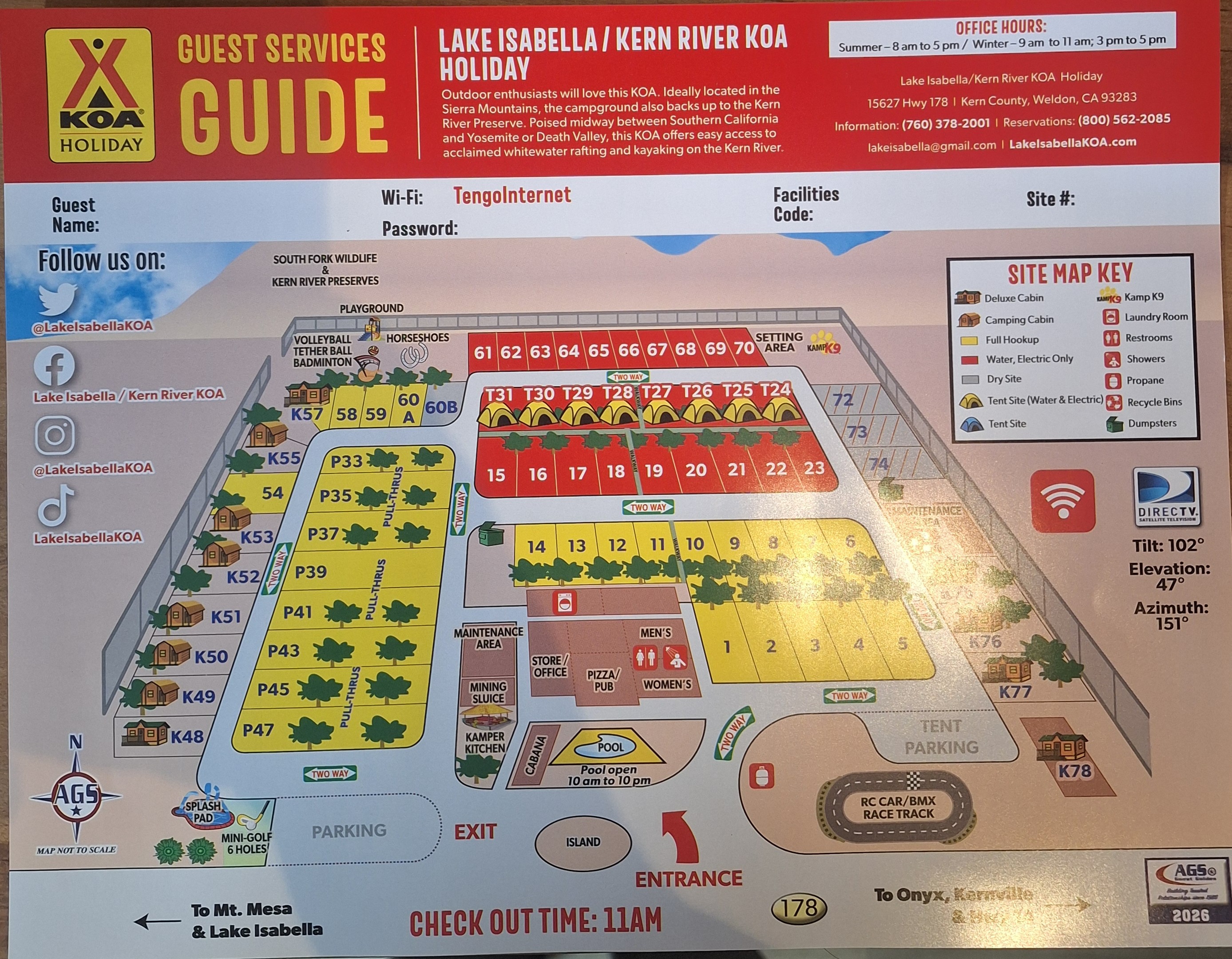Campground Site Map