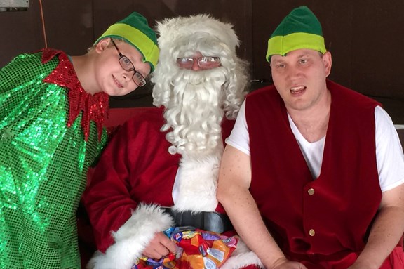 Santa with his Elves