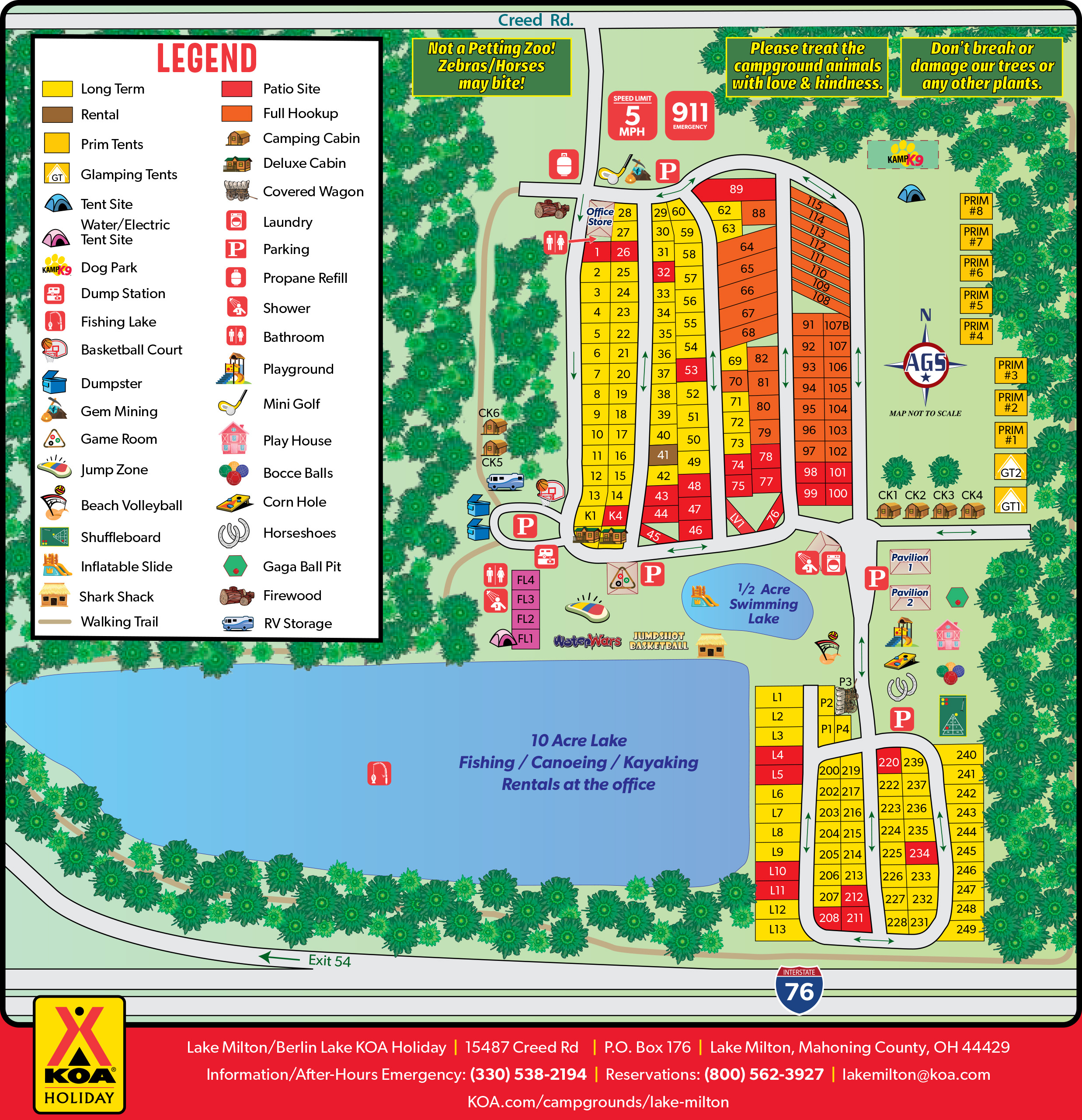 Campground Site Map