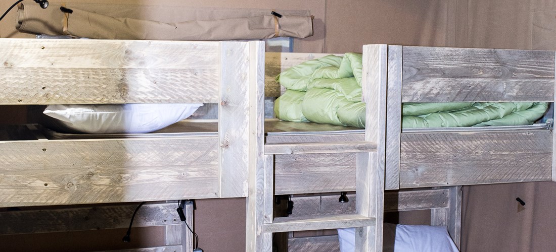 Glamping tent bunks
