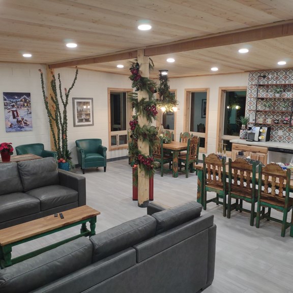 Our Community Room is Decked out for Christmas