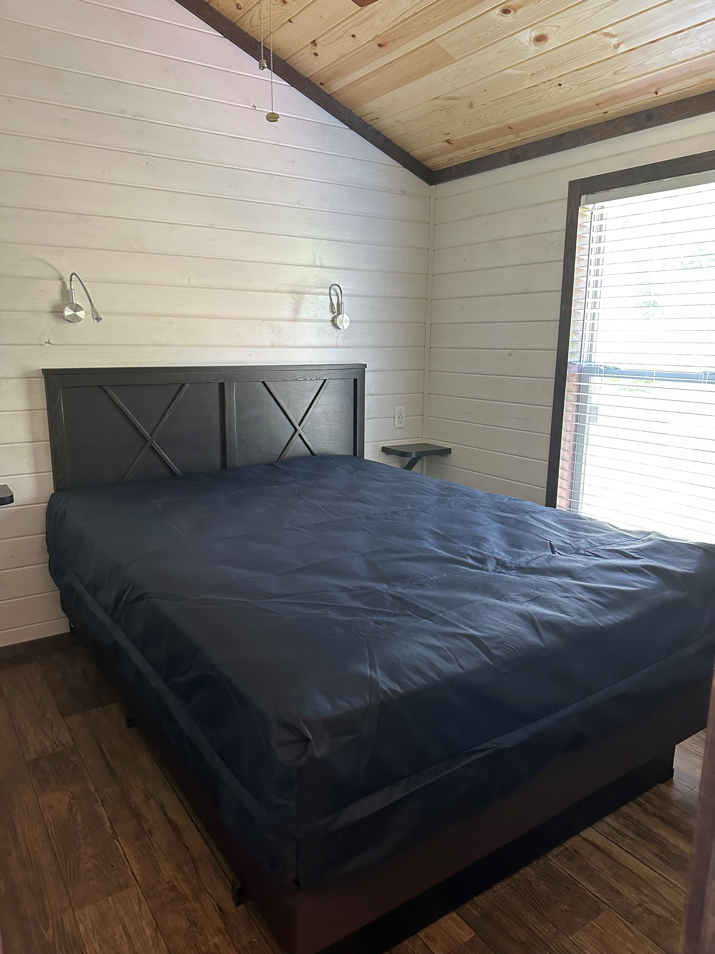 Cabins L50 & L203 Separate Queen Bedroom with toilet/sink.